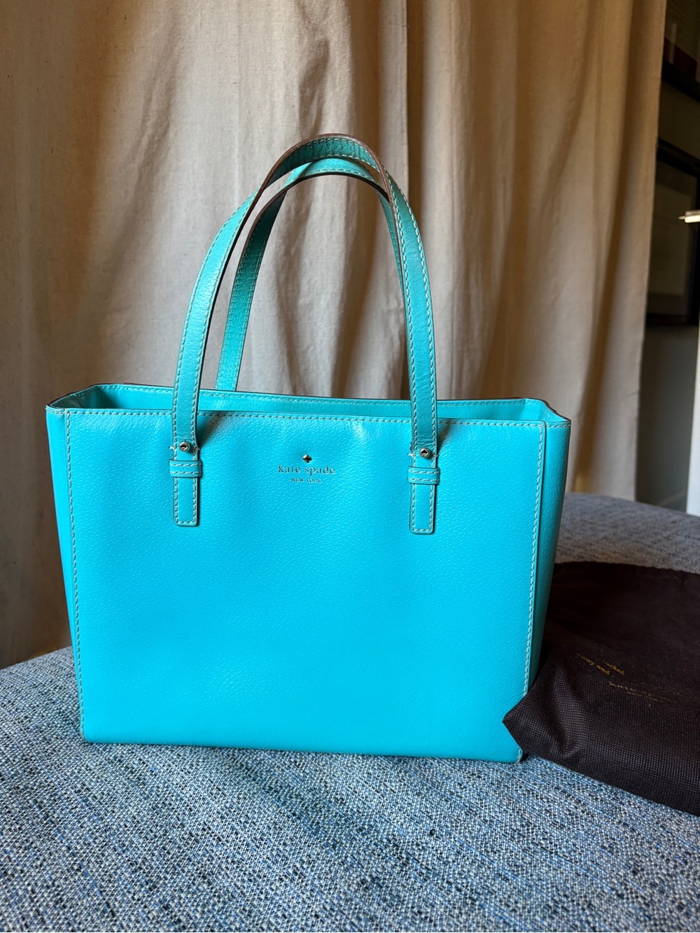 kate spade Turquoise Leather Tote Bag